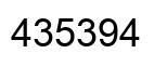Number 435394 black image