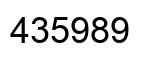 Number 435989 black image