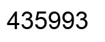 Number 435993 black image