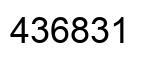 Number 436831 black image