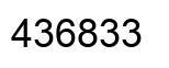 Number 436833 black image