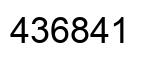 Número 436841 imagen negro