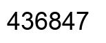 Número 436847 imagen negro