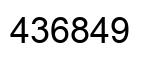 Número 436849 imagen negro