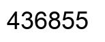 Number 436855 black image