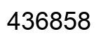 Number 436858 black image