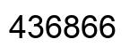 Number 436866 black image