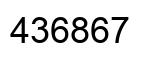 Number 436867 black image