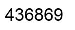 Number 436869 black image