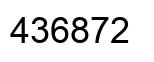 Number 436872 black image