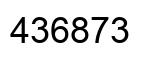 Number 436873 black image