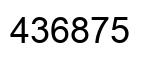 Number 436875 black image