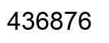 Number 436876 black image