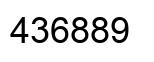 Number 436889 black image
