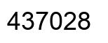 Number 437028 black image