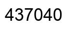 Number 437040 black image
