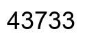Number 43733 black image