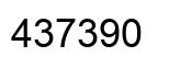 Number 437390 black image