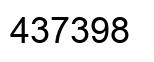 Number 437398 black image
