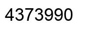 Number 4373990 black image