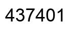 Number 437401 black image