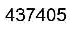 Number 437405 black image