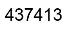 Number 437413 black image