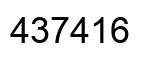 Number 437416 black image