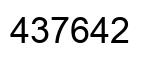Number 437642 black image