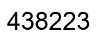 Number 438223 black image