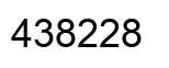 Number 438228 black image
