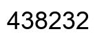 Number 438232 black image