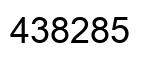 Number 438285 black image