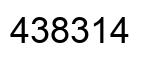Number 438314 black image