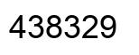Number 438329 black image