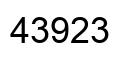 Número 43923 imagen negro