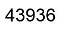 Number 43936 black image