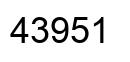 Number 43951 black image
