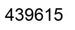 Number 439615 black image