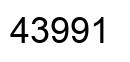 Número 43991 imagen negro