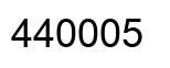 Number 440005 black image