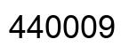 Number 440009 black image
