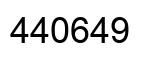 Number 440649 black image