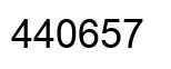 Number 440657 black image