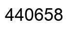 Number 440658 black image