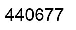 Number 440677 black image