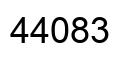 Number 44083 black image
