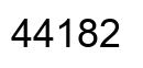 Number 44182 black image