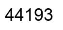 Number 44193 black image