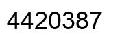 Number 4420387 black image